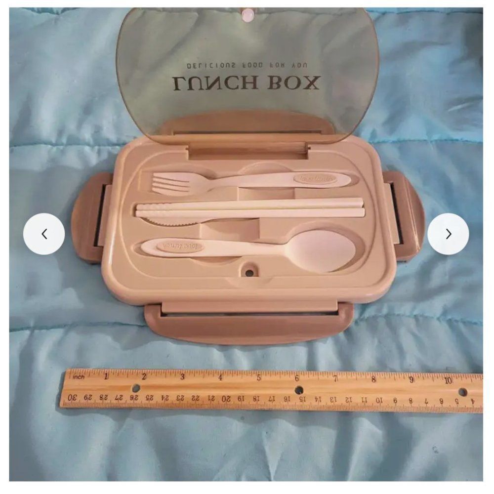 NEW Portion Control Leakproof Lunch Bento Box Microwave Safe Tableware PINK ONLY - Picture 10 of 15